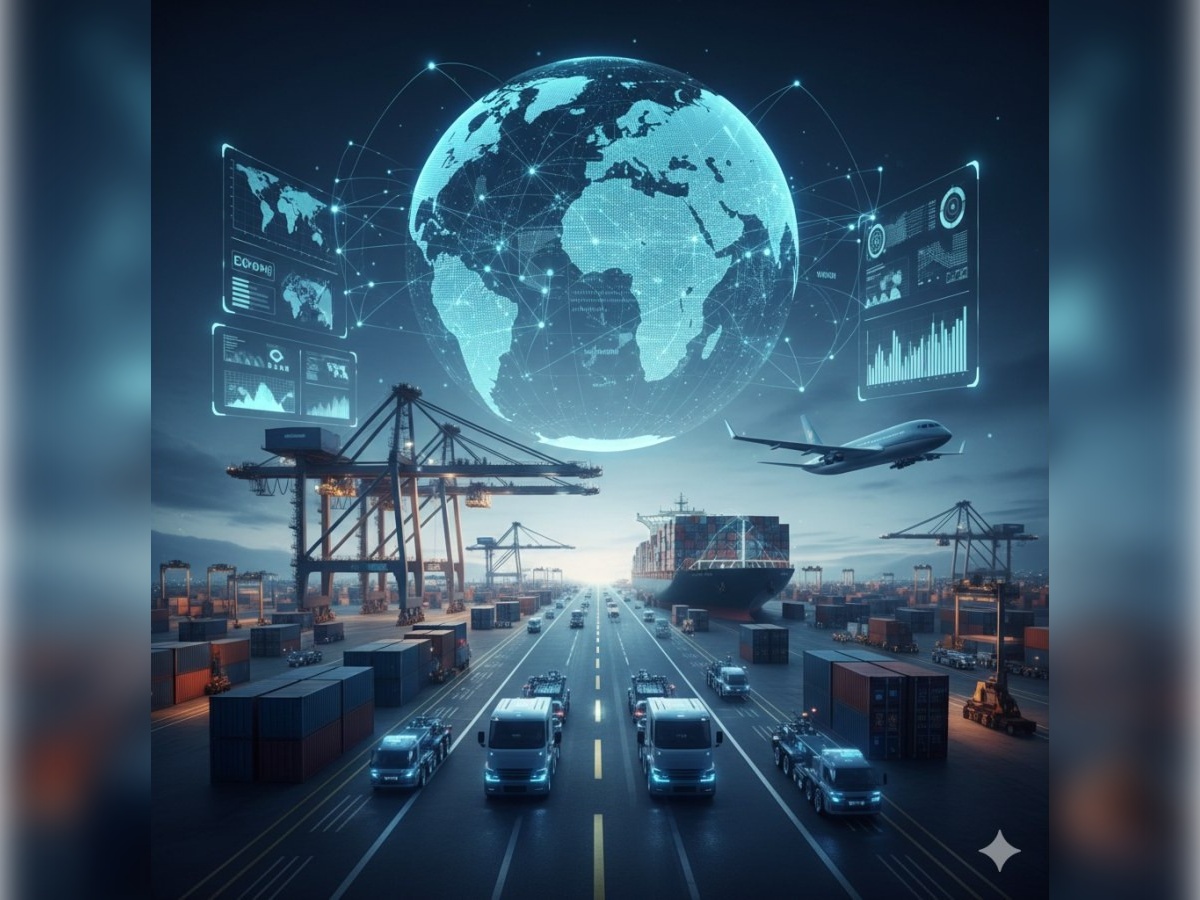 Dangerous goods transport illustration